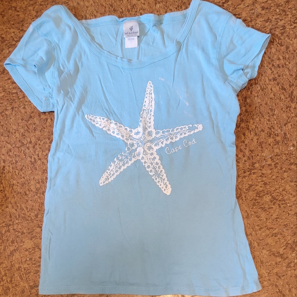 light blue cape cod starfish shirt